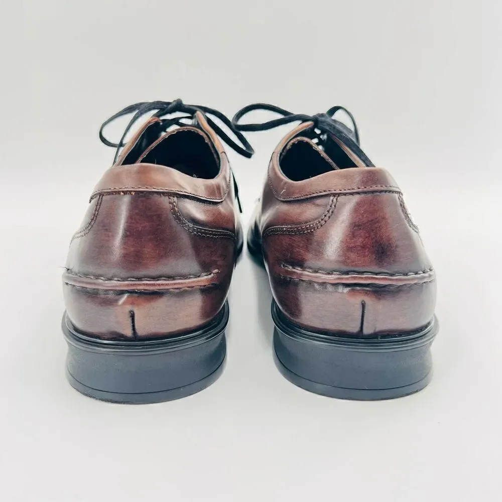 Kenneth Cole Reaction Get Busy Brown Leather Oxfords Size 11